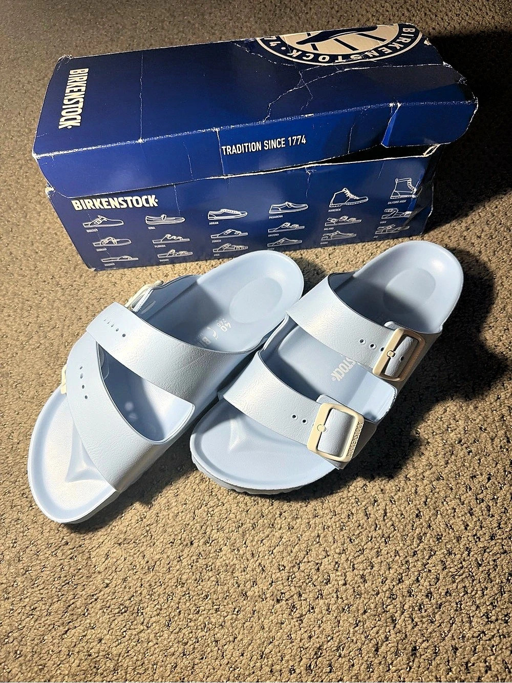 Birkenstock Arizona EVA Two-Strap Sandals Blue US 9 NWT